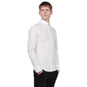 G-Star Raw Men's Core Super Slim Lightweight Stretch Poplin Shirt Sz XL in White
